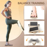 NNEOBA Wooden Single Leg Balance Board Ankle Strengthener Brown
