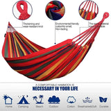 NNEOBA Single Wide Canvas Hammock Portable Outdoor Swing