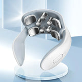 NNEOBA Upgraded Smart Neck & Shoulder Massager Heated Cervical Therapy White