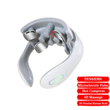 NNEOBA Upgraded Smart Neck & Shoulder Massager Heated Cervical Therapy White