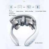 NNEOBA Upgraded Smart Neck & Shoulder Massager Heated Cervical Therapy White