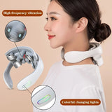 NNEOBA Upgraded Smart Neck & Shoulder Massager Heated Cervical Therapy White
