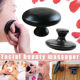 NNEOBA Smooth Lava Basalt Massage Stone Hot & Cold Therapy 4pcs Black