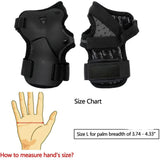 NNEOBA Snowboard & Ski Wrist Guard Impact-Resistant Protective Gear Black