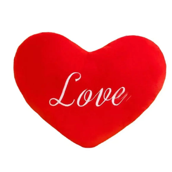 NNEOBA Soft Heart Plush Pillow Gift (Red)