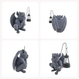 NNEOBA Solar Gargoyle Statue Outdoor Garden Decor Figurine