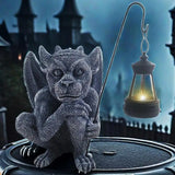 NNEOBA Solar Gargoyle Statue Outdoor Garden Decor Figurine