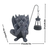 NNEOBA Solar Gargoyle Statue Outdoor Garden Decor Figurine