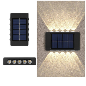 NNEOBA 10PCS Waterproof Solar Wall Lamp – Outdoor Up & Down Light