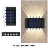 NNEOBA 10PCS Waterproof Solar Wall Lamp – Outdoor Up & Down Light
