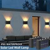 NNEOBA 10PCS Waterproof Solar Wall Lamp – Outdoor Up & Down Light