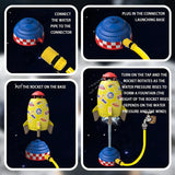 NNEOBA Space Jet Sprinkler Spinning Water Toy for Kids