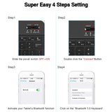 NNEOBA Bluetooth Wireless Keyboard & Mouse Combo for iPad Mac PC