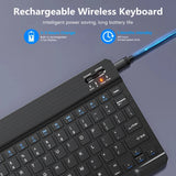 NNEOBA Bluetooth Wireless Keyboard & Mouse Combo for iPad Mac PC