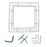 NNEOBA Square Macrame Ring Wire Wreath Forms