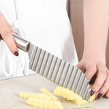 NNEOBA Stainless Steel Crinkle Cut Potato Slicer