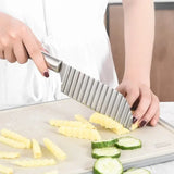 NNEOBA Stainless Steel Crinkle Cut Potato Slicer
