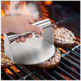 NNEOBA Stainless Steel Smash Burger Press – Heavy-Duty Hamburger Patty Maker