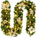 NNEOBA Christmas Wreath Rattan Garland for Door and Window