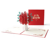 NNEOBA 3D Pop-Up Rose Greeting Card for Special Occasions