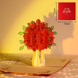 NNEOBA 3D Pop-Up Rose Greeting Card for Special Occasions