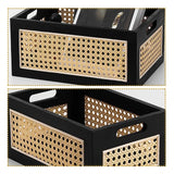 NNEOBA Wooden Storage Basket Large Organizer Box