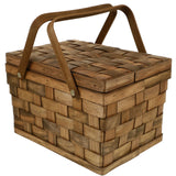 NNEOBA Wooden Woven Large Capacity Picnic Storage Basket