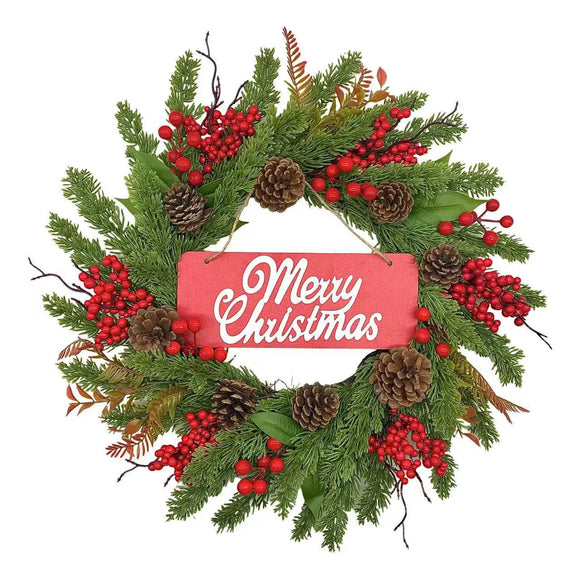 NNEOBA Christmas Wreath Red Berry Vine Door Decoration