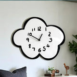 NNEOBA Swaying Cloud Cartoon Mute Wall Clock White