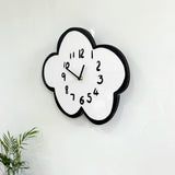 NNEOBA Swaying Cloud Cartoon Mute Wall Clock White