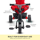 NNEDPE Explorer 3-Stage Kids Trike with Canopy - Red