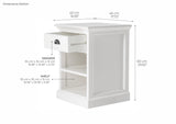 NNENVS Bedside Table with Shelves