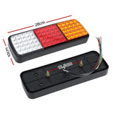 NNEDSZ Pair 75 LED Tail Lights Stop Reverse Indicator 12V Ute Trailer Caravan Truck Boat