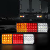 NNEDSZ Pair 75 LED Tail Lights Stop Reverse Indicator 12V Ute Trailer Caravan Truck Boat