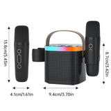 NNEOBA Portable Bluetooth Karaoke Speaker System with Microphones