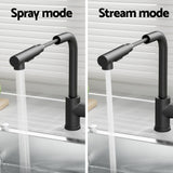 NNEDSZ Kitchen Mixer Tap Pull Out Rectangle 2 Mode Sink Basin Faucet Swivel WELS Black