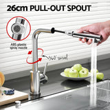 NNEDSZ Kitchen Mixer Tap Pull Out Rectangle 2 Mode Sink Basin Faucet Swivel WELS Chrome