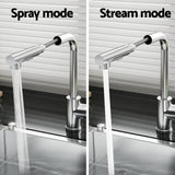 NNEDSZ Kitchen Mixer Tap Pull Out Rectangle 2 Mode Sink Basin Faucet Swivel WELS Chrome