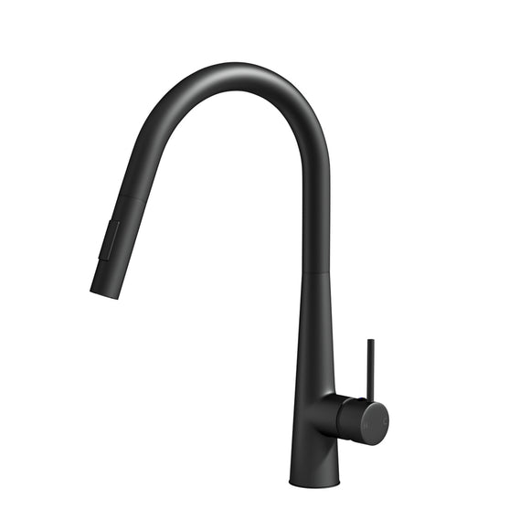 NNEDSZ Kitchen Mixer Tap Pull Out Round 2 Mode Sink Basin Faucet Swivel WELS Black