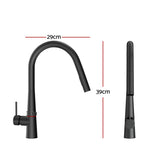 NNEDSZ Kitchen Mixer Tap Pull Out Round 2 Mode Sink Basin Faucet Swivel WELS Black