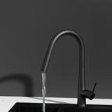 NNEDSZ Kitchen Mixer Tap Pull Out Round 2 Mode Sink Basin Faucet Swivel WELS Black