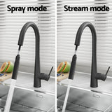 NNEDSZ Kitchen Mixer Tap Pull Out Round 2 Mode Sink Basin Faucet Swivel WELS Black