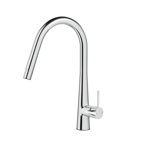 NNEDSZ Kitchen Mixer Tap Pull Out Round 2 Mode Sink Basin Faucet Swivel WELS Chrome