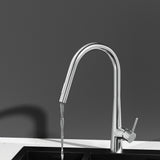 NNEDSZ Kitchen Mixer Tap Pull Out Round 2 Mode Sink Basin Faucet Swivel WELS Chrome