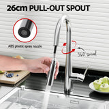 NNEDSZ Kitchen Mixer Tap Pull Out Round 2 Mode Sink Basin Faucet Swivel WELS Chrome