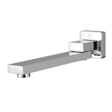 NNEDSZ Bathroom Mixer Spout Wall Bath Tap Square Swivel Bathtub Chrome