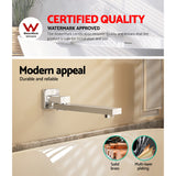 NNEDSZ Bathroom Mixer Spout Wall Bath Tap Square Swivel Bathtub Chrome