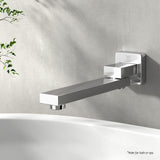 NNEDSZ Bathroom Mixer Spout Wall Bath Tap Square Swivel Bathtub Chrome