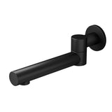 NNEDSZ Bathroom Mixer Spout Wall Bath Tap Round Swivel Bathtub Black