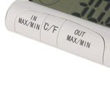 Digital Thermometer Hygrometer With External Sensor - White-1915197745048719365